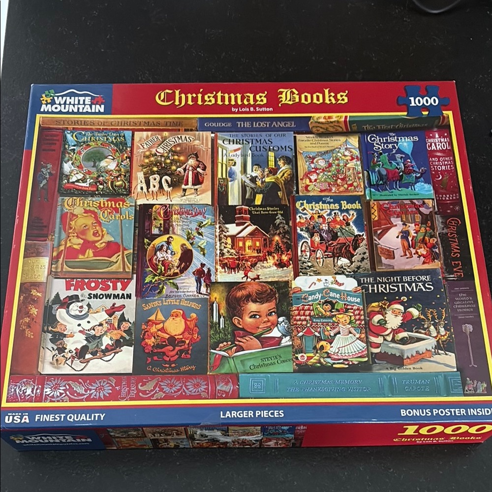 White Mountain Christmas Books Puzzle - 1000 Pieces